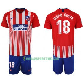 Koszulka Atlético Madryt DIEGO COSTA 18 Dziecięcy Domowe Stroje Piłkarskie 2018/19 Krótki Rękaw